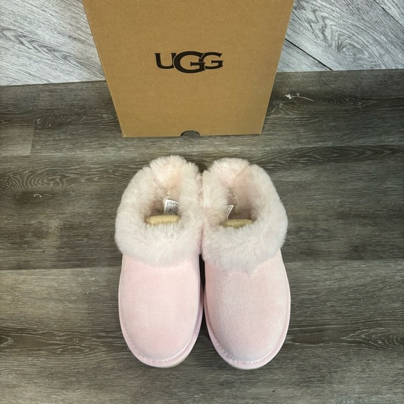 UGG | Cluggette Sheepskin Suede Slippers Pink Rosetta LIMITED STOCK Valentines - Picture 5 of 8